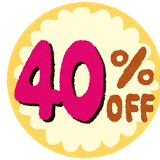 40%割引マーク